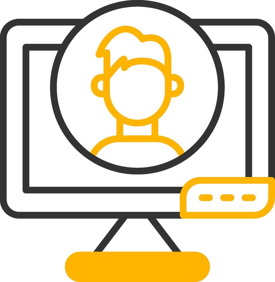 Freelance Professional Profile Line Two Color vector