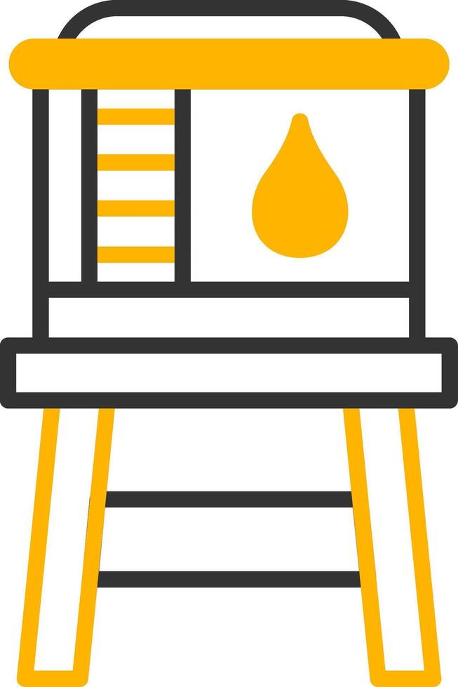 Large Outdoor Water Tank Line Two Color vector