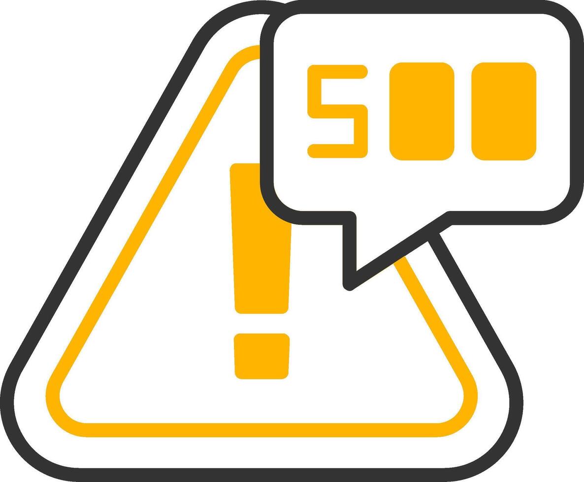 Error 500 Internal Server Error Line Two Color vector