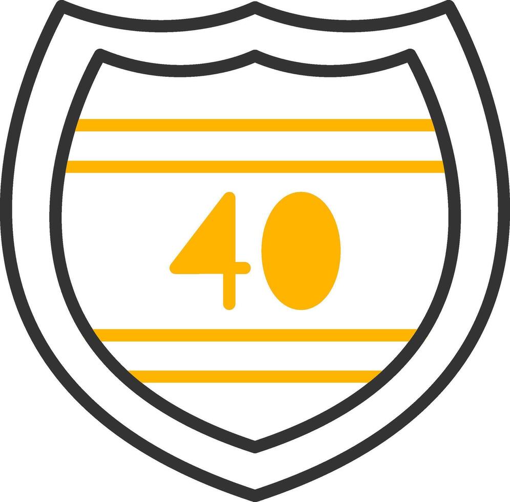 U S Interstate Route Symbol Line Two Color vector