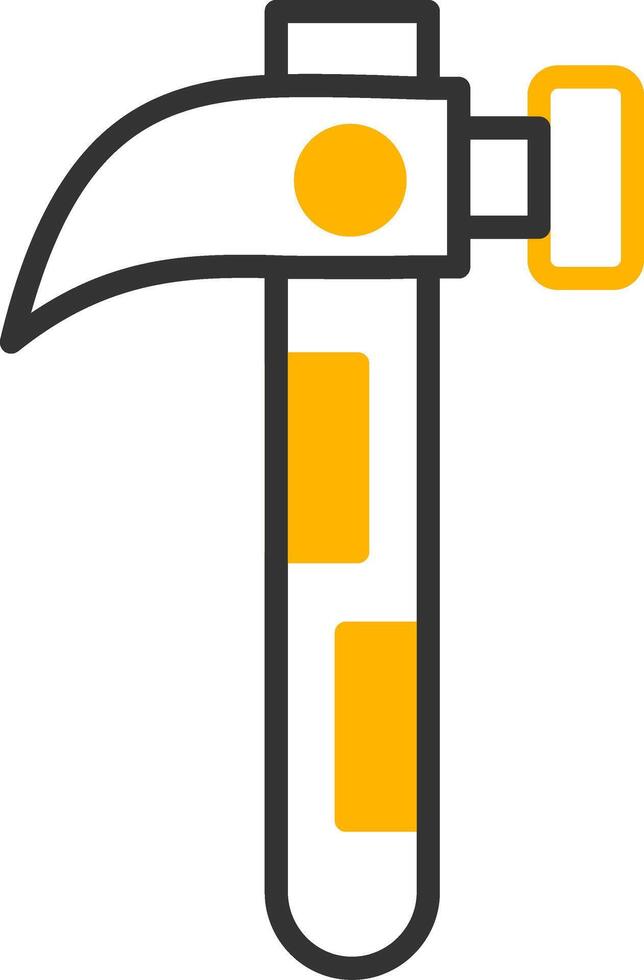 Heavy Duty Claw Hammer Line Two Color vector
