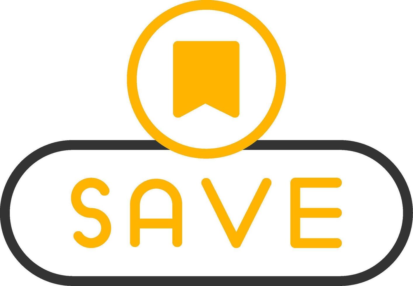 Save Changes Button Line Two Color vector