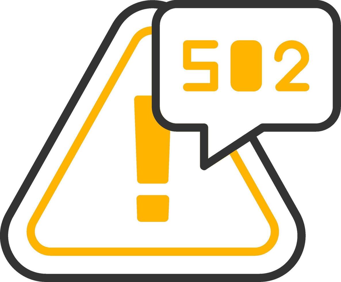 Gateway Error Bad Gateway Line Two Color vector