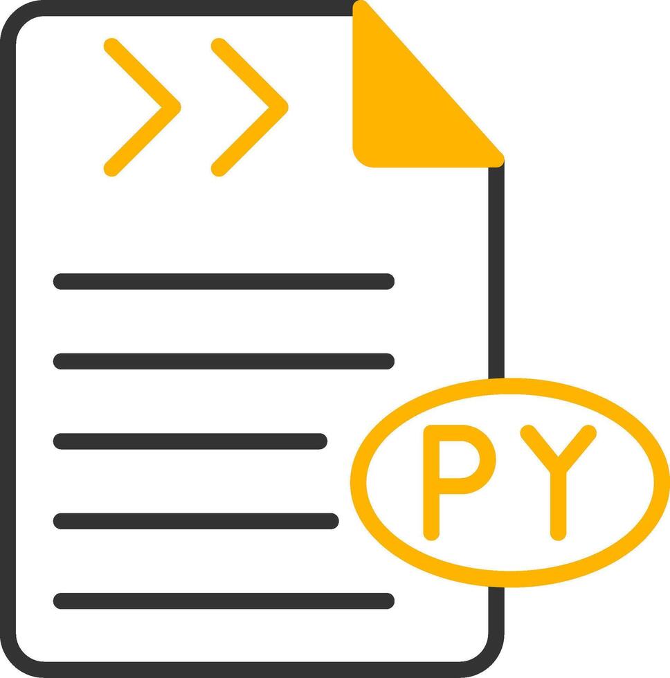 Python Programming Language Icon Line Two Color vector