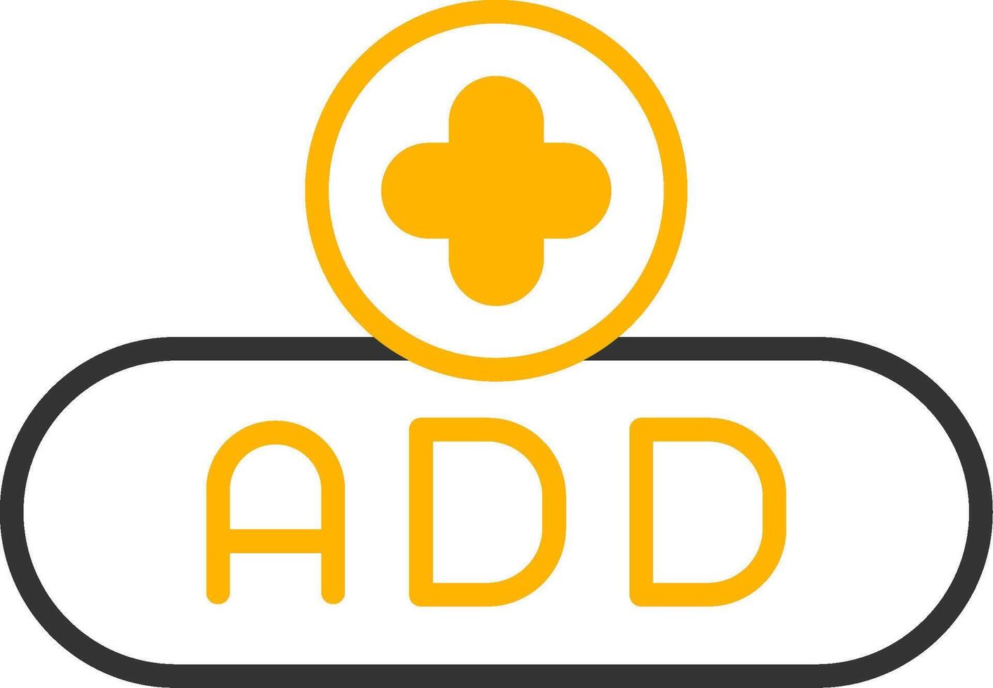 Add New Item Button Line Two Color vector