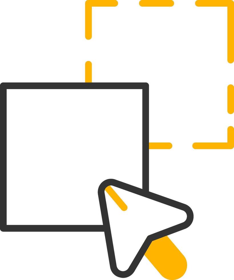 Drop Item in Field Line Two Color vector