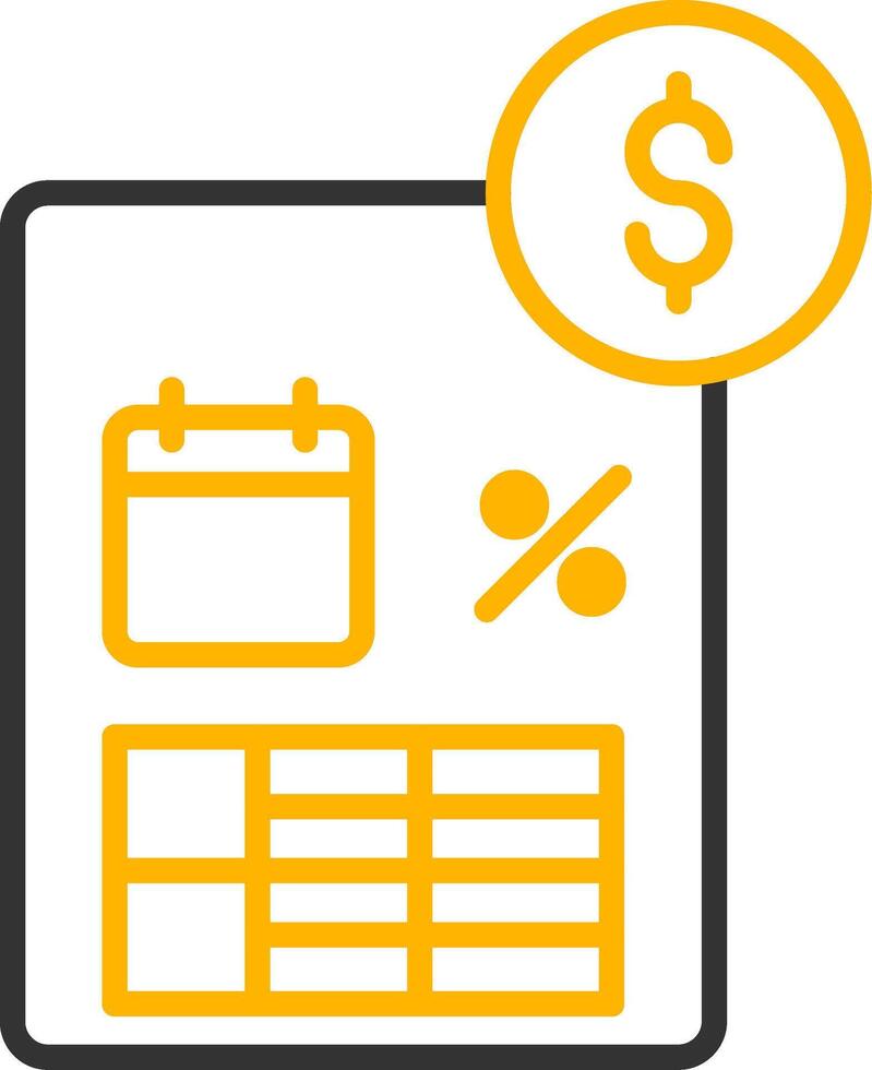 Bank Loan Disbursement Icon Line Two Color vector