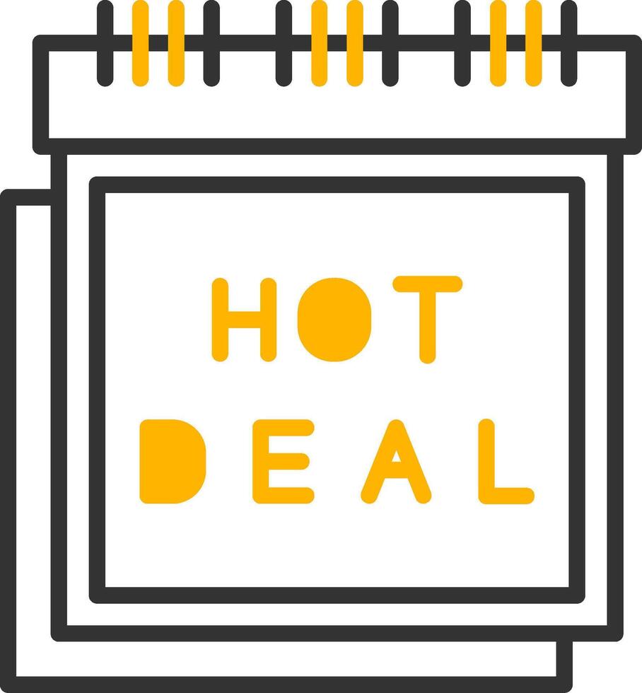 Exclusive Hot Deal Promo Line Two Color vector