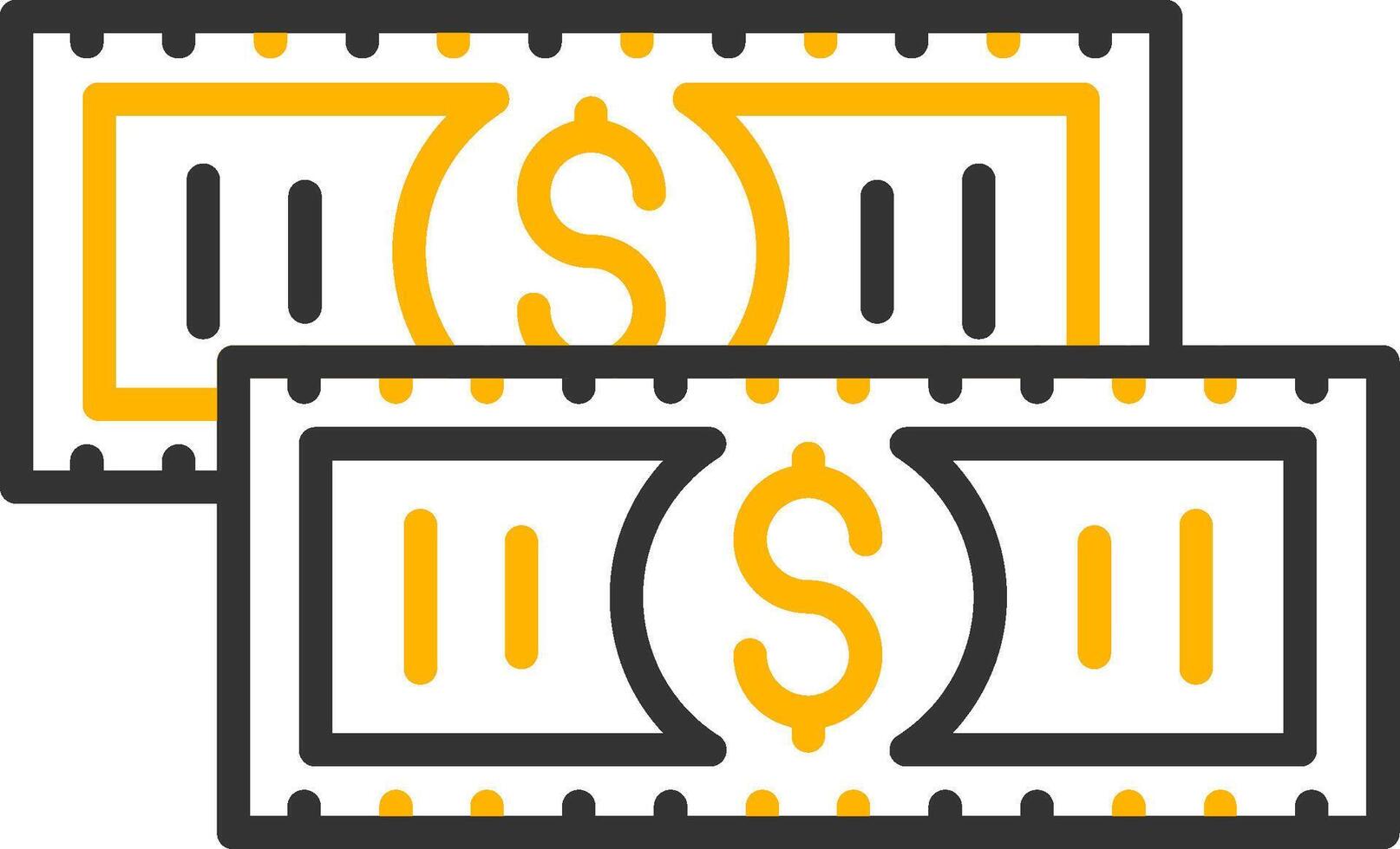 Salary and Income Icon Line Two Color vector