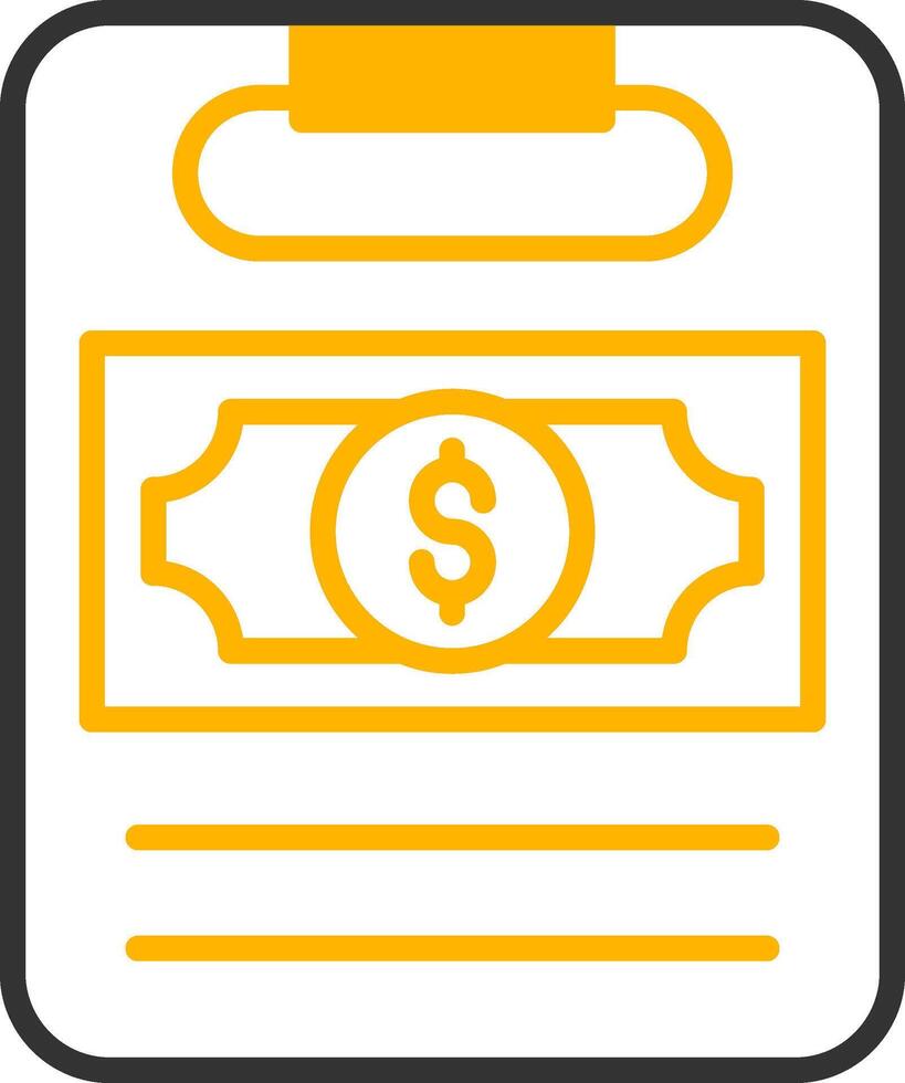 Loan Monthly Payment Schedule Line Two Color vector