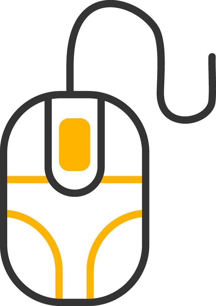 Optical Computer Mouse Line Two Color vector
