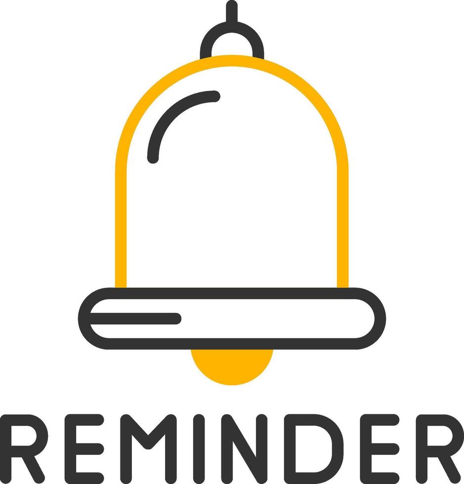 Friendly Reminder Message Line Two Color vector