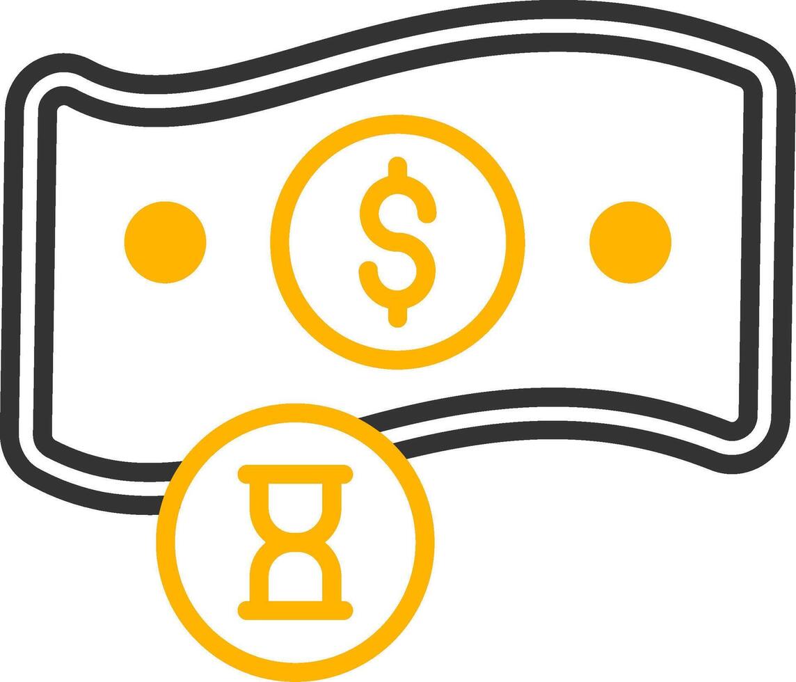 Payment Pending Client Approval Line Two Color vector