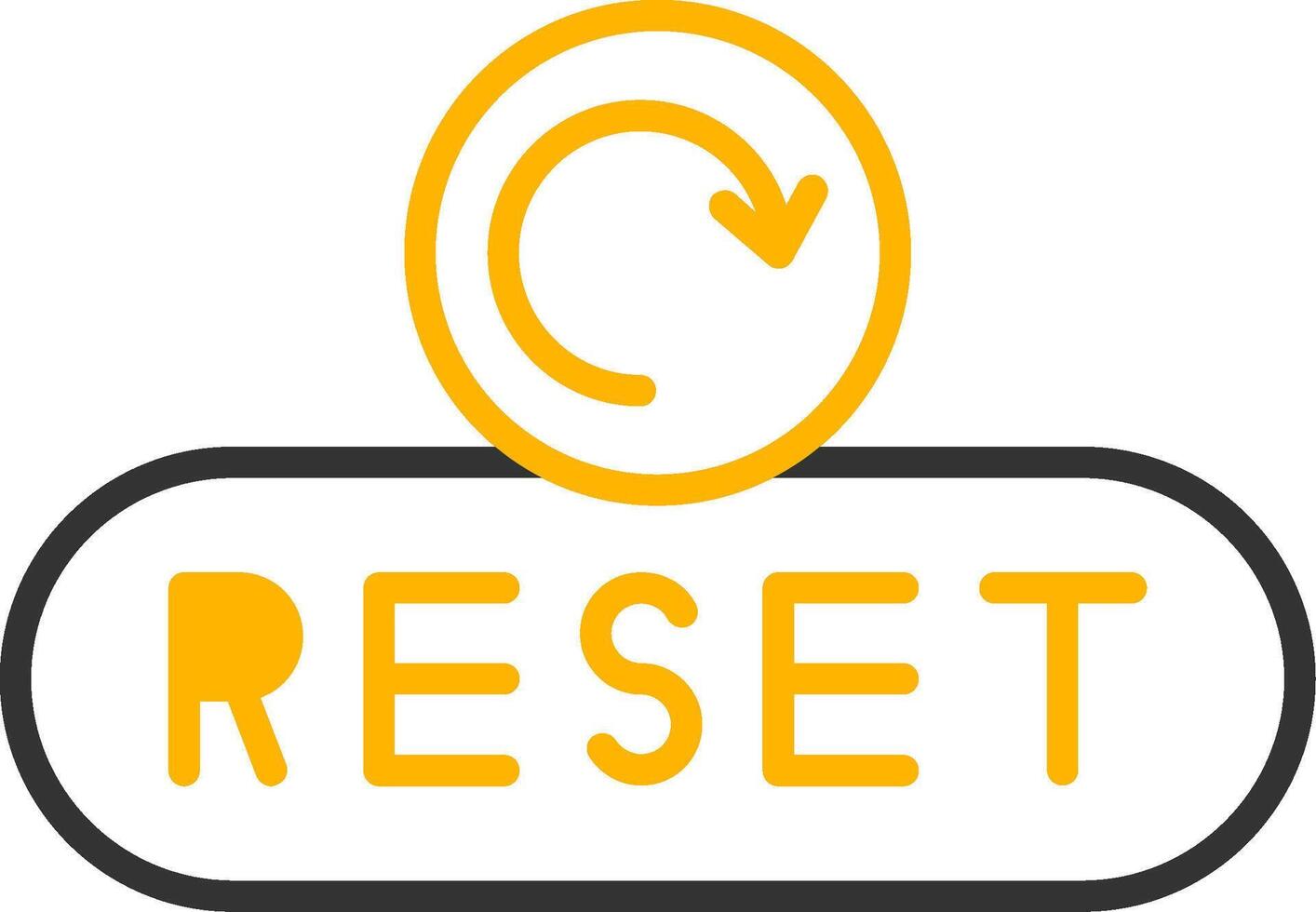 Reset Form Button Line Two Color vector
