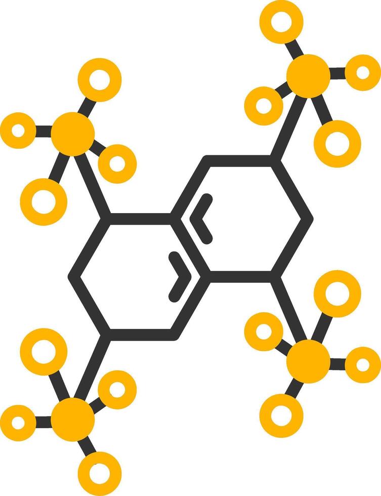 Chemical Formula Notation Line Two Color vector