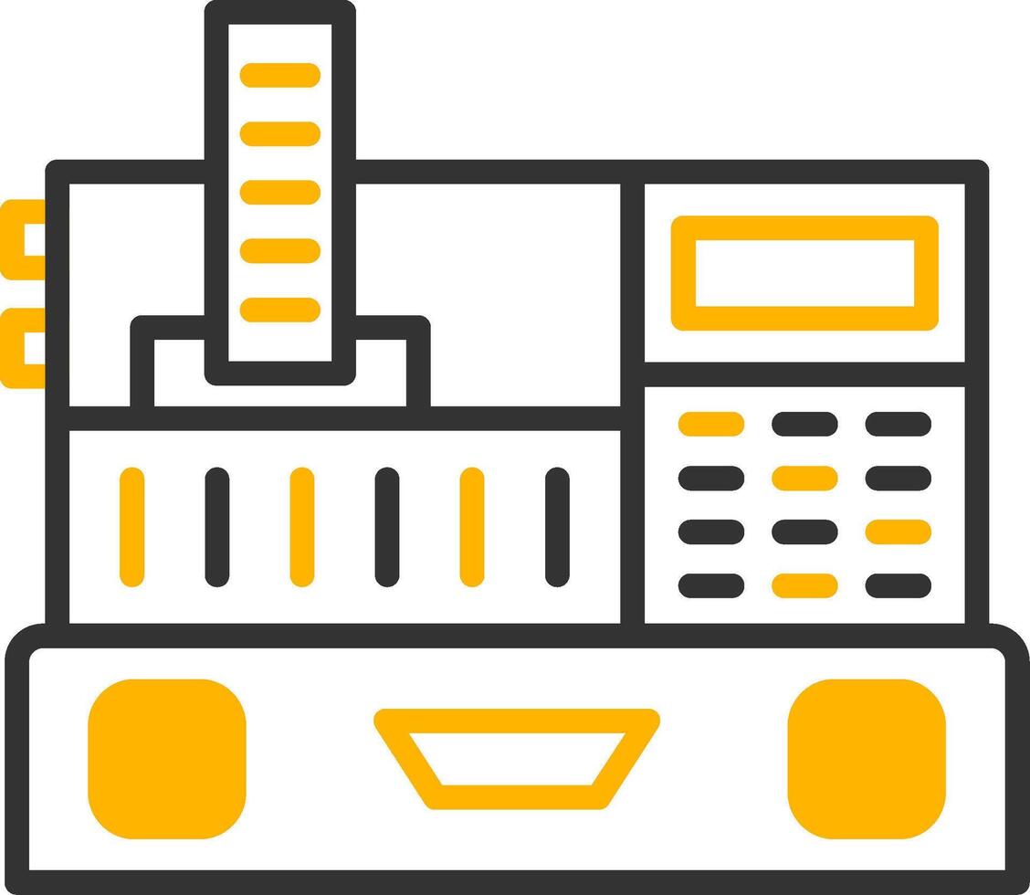 Point of Sale Register Line Two Color vector