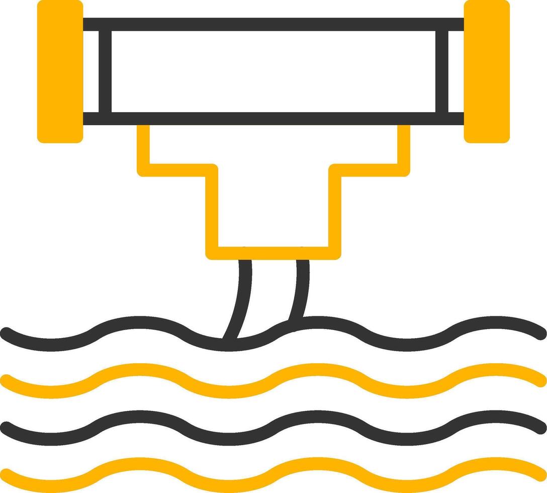 Wasting Clean Water Alert Line Two Color vector