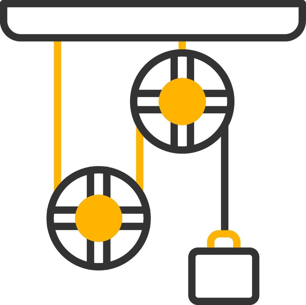 Physics Lab Experiment Setup Line Two Color vector