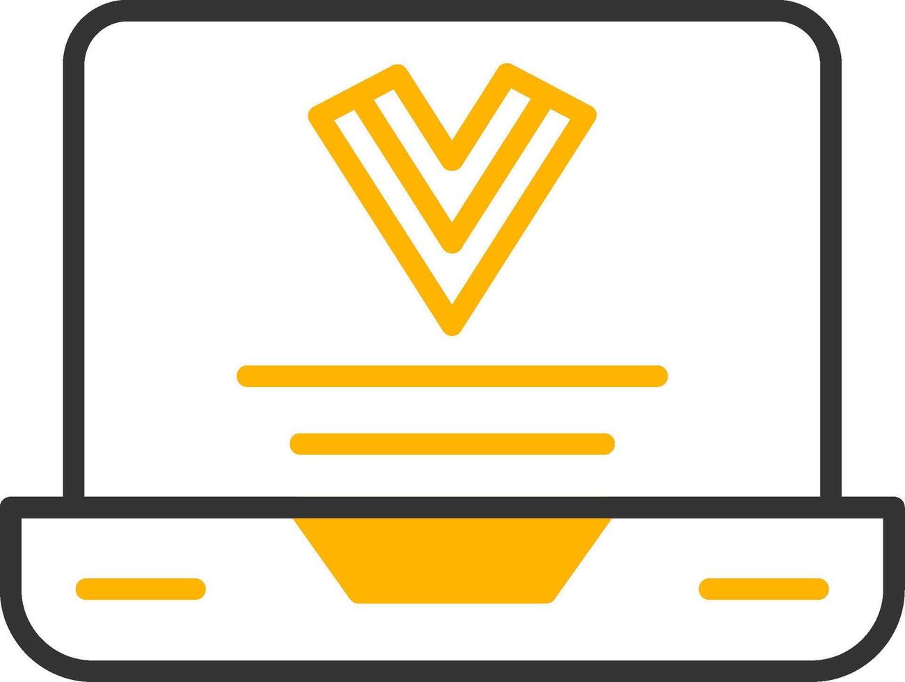 Vue js Web Framework Line Two Color vector