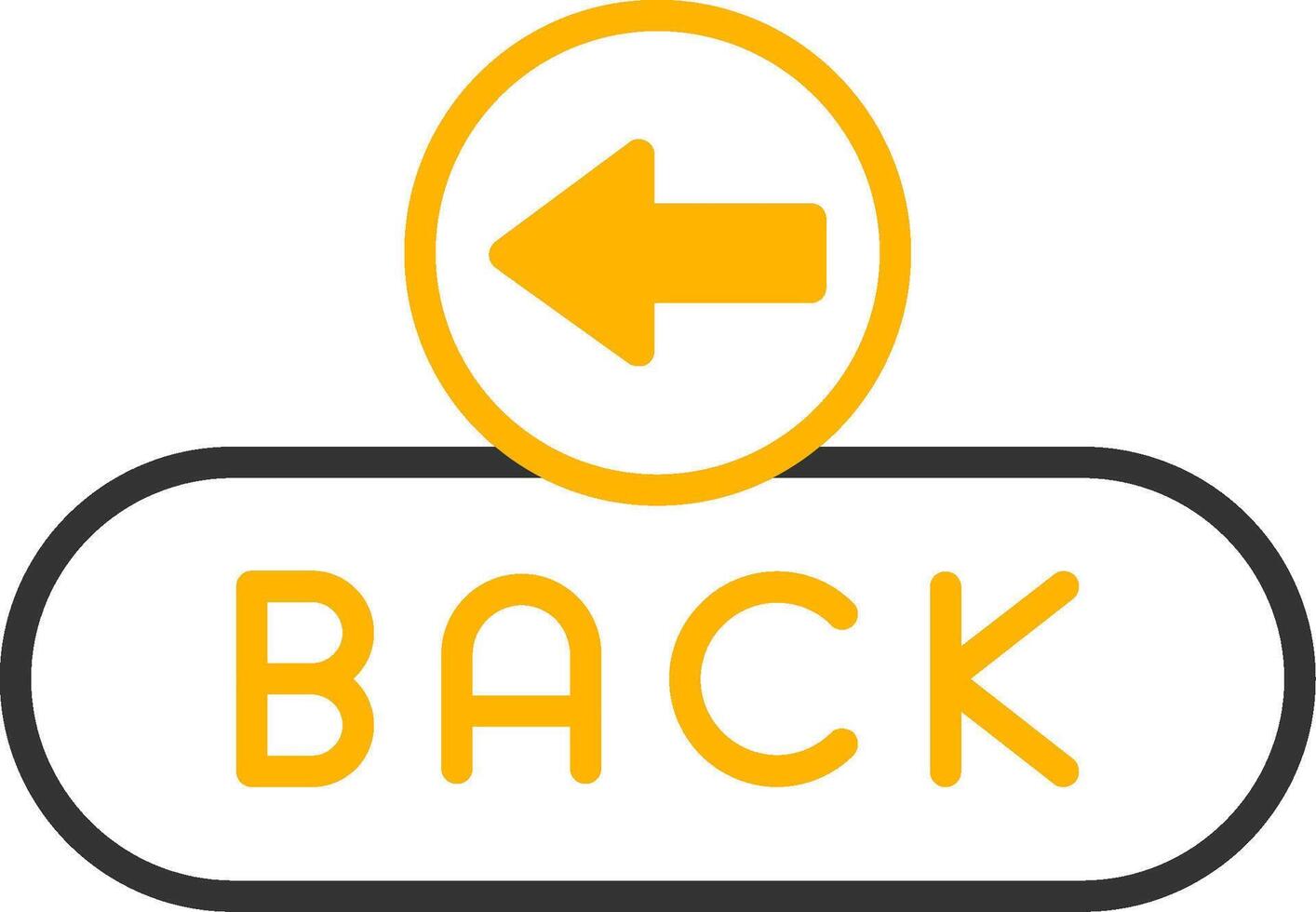 Back Navigation Button Line Two Color vector