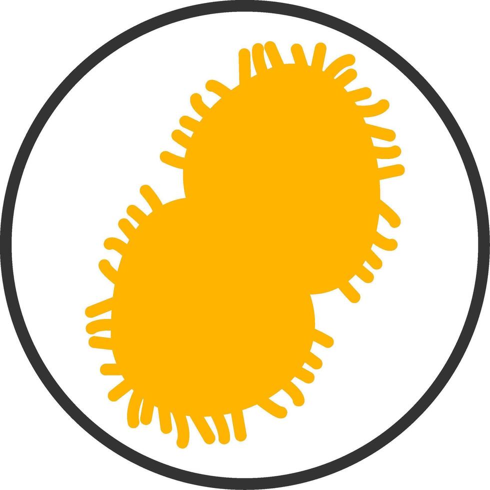 Neisseria meningitidis Meningitis Pathogen Line Two Color vector