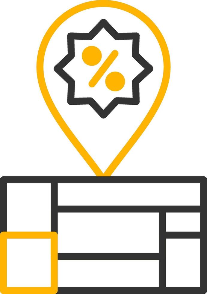 Discount Marker Map Pin Line Two Color vector