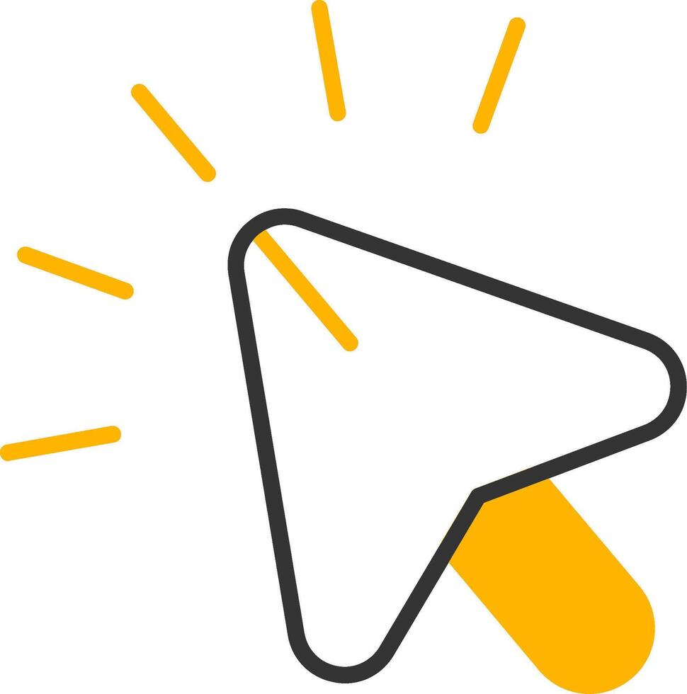 Hover Mouse Over Element Line Two Color vector