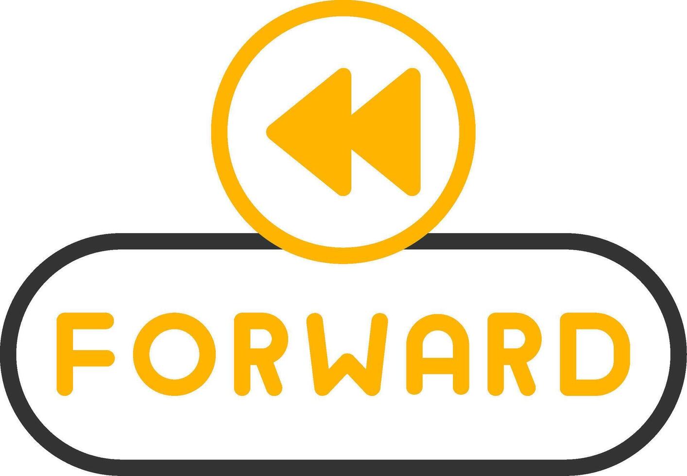 Forward Navigation Button Line Two Color vector