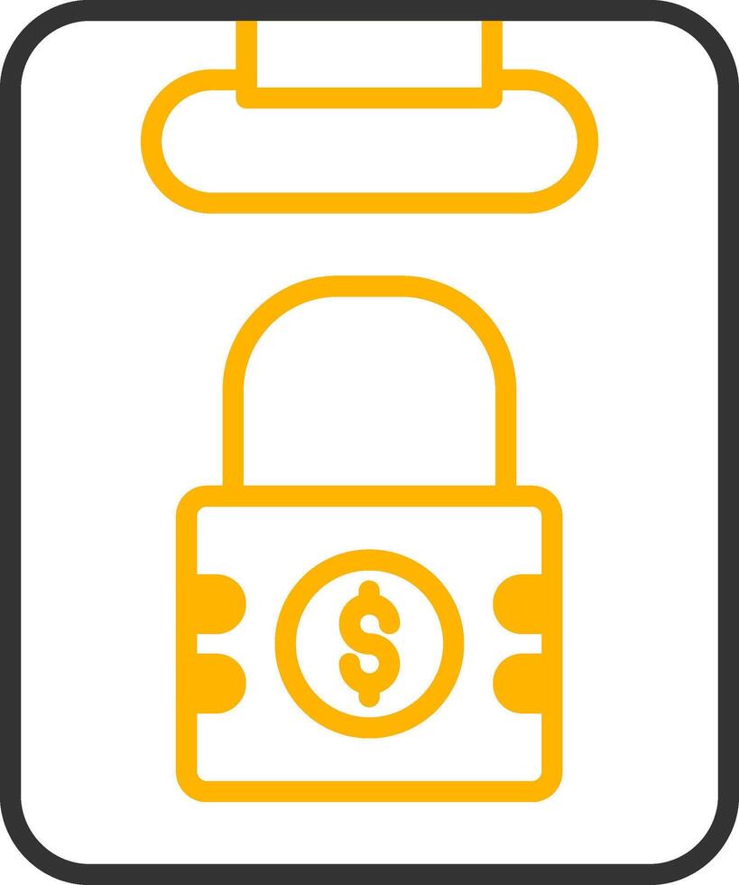 Secured Loan with Collateral Line Two Color vector