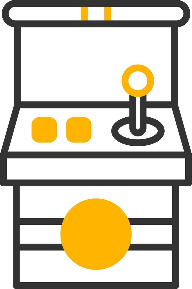 Retro Arcade Machine Line Two Color vector