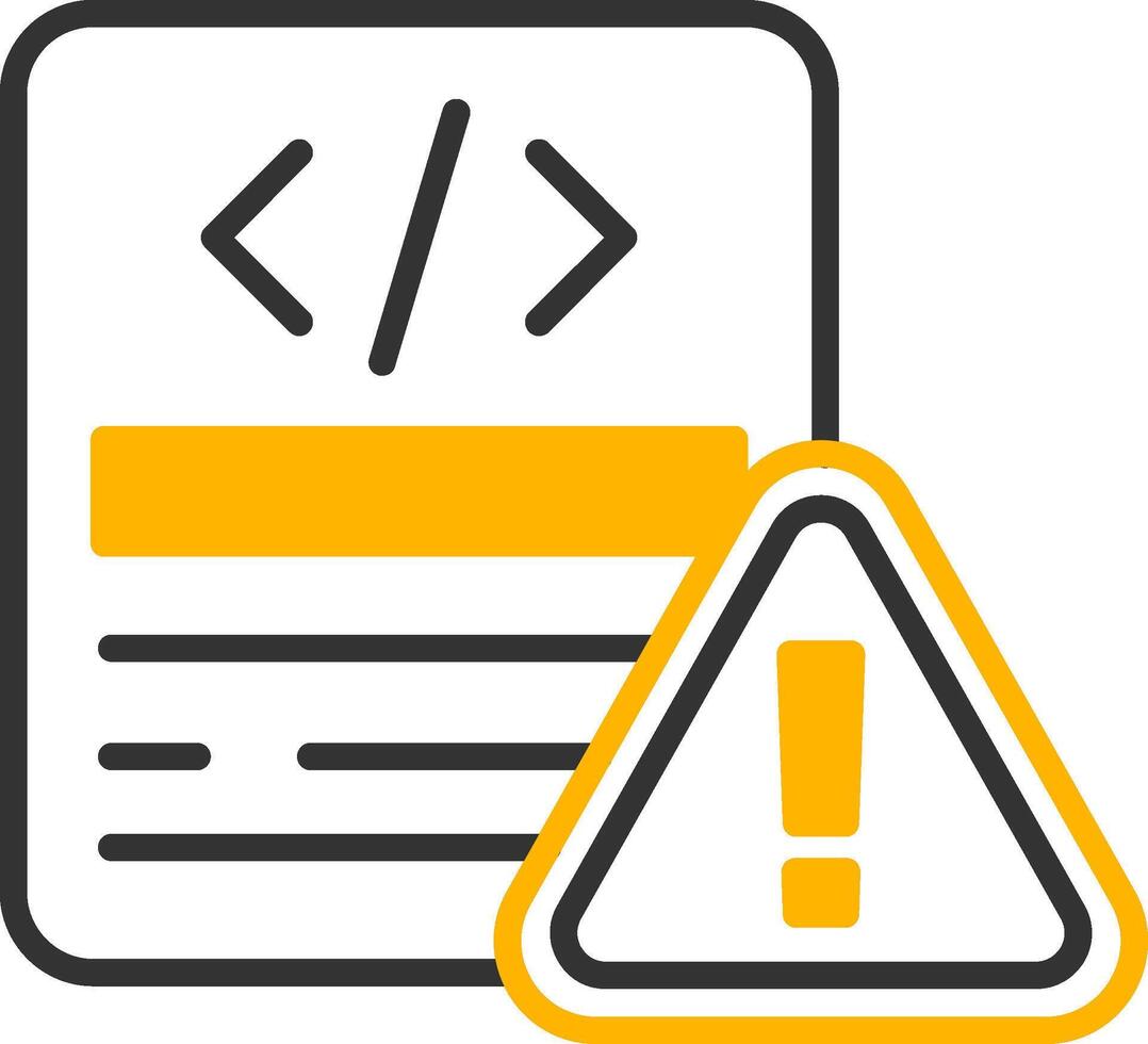 JavaScript Execution Error Line Two Color vector