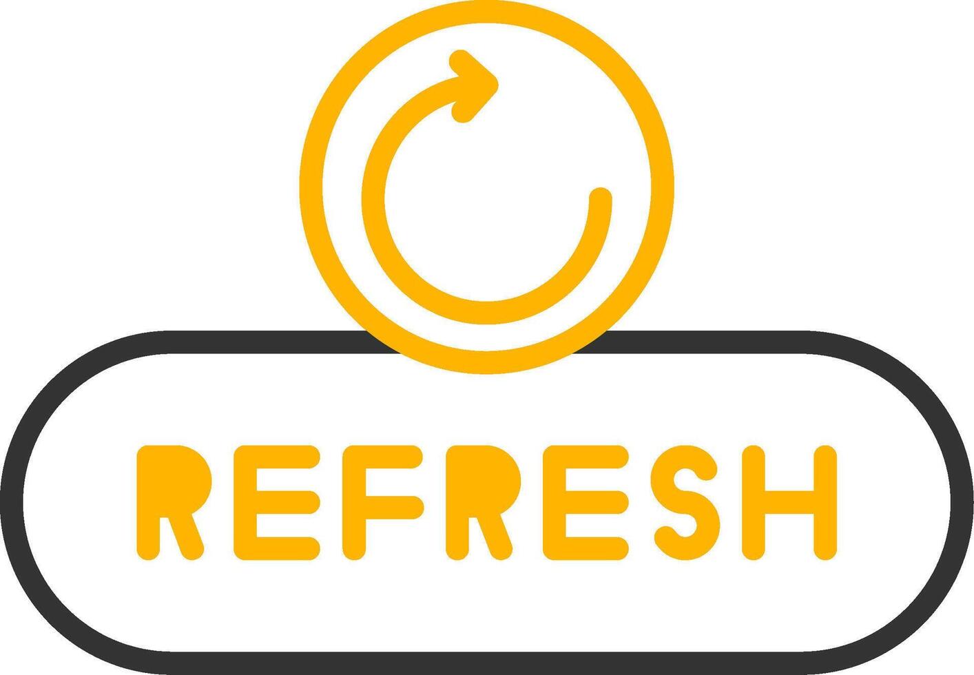 Refresh Page Button Line Two Color vector