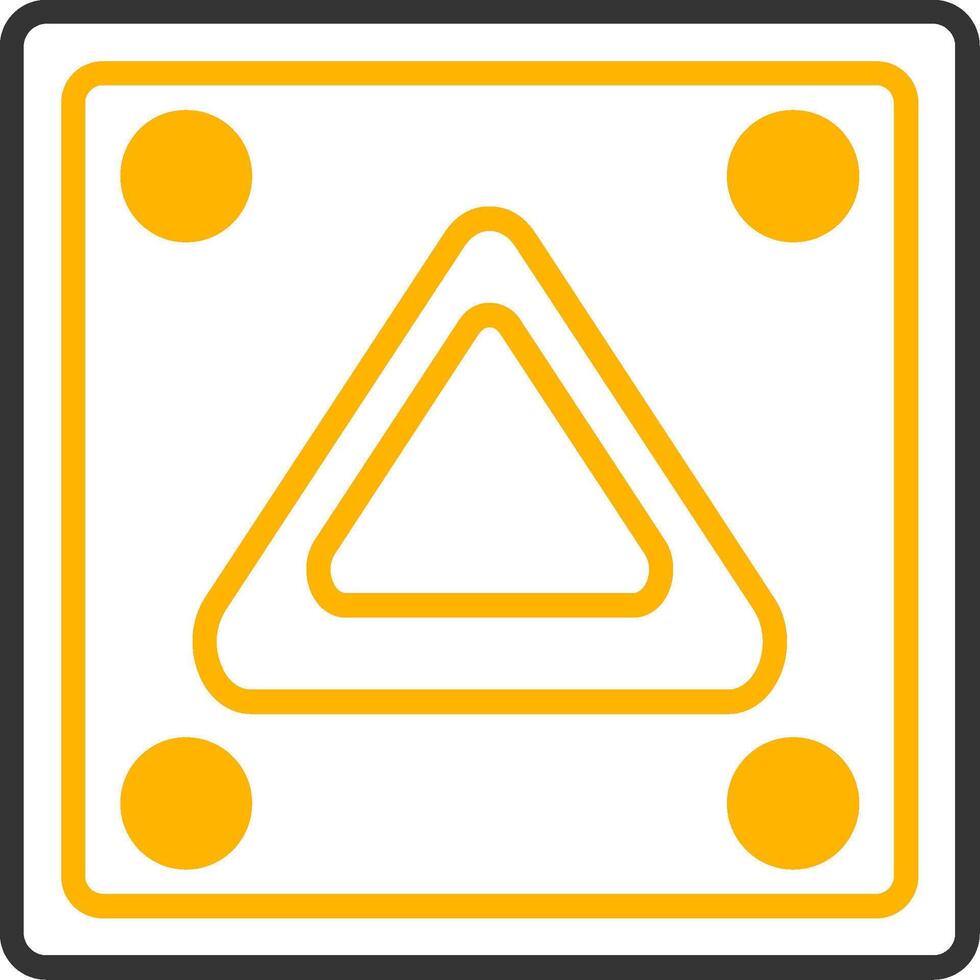 Emergency Hazard Light Button Line Two Color vector