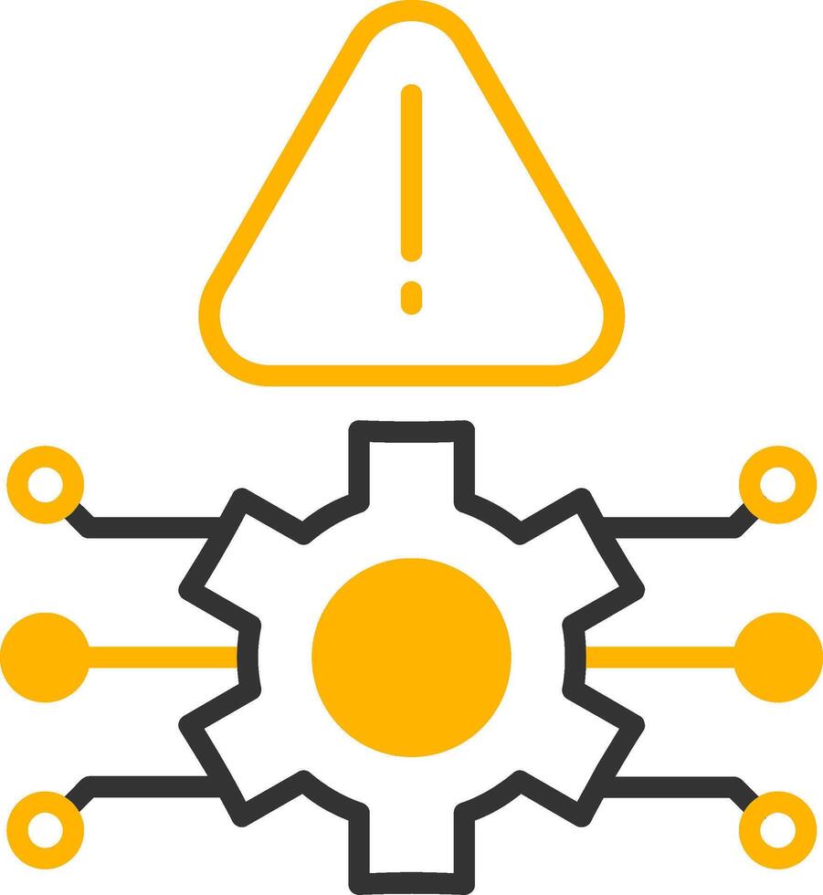 Unexpected Technological System Error Line Two Color vector
