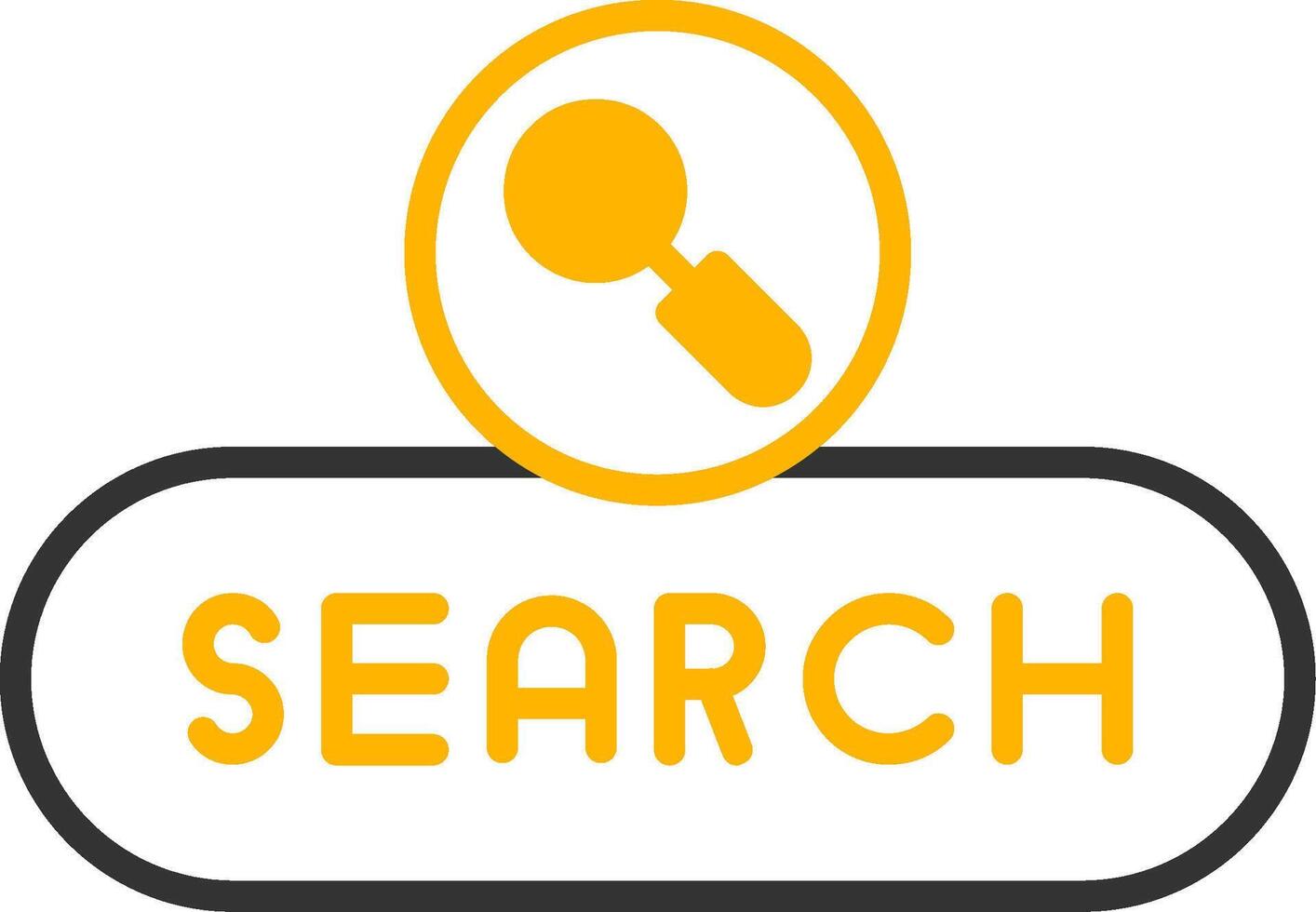 Search Query Button Line Two Color vector
