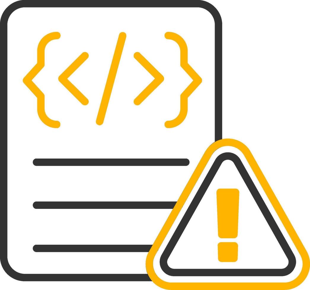 Script Runtime Error Line Two Color vector