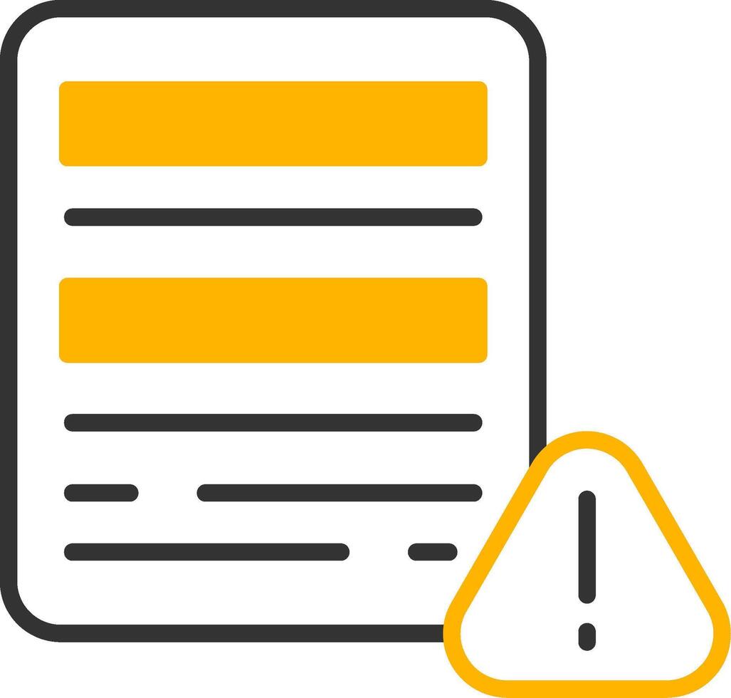 Form Submission Failure Line Two Color vector