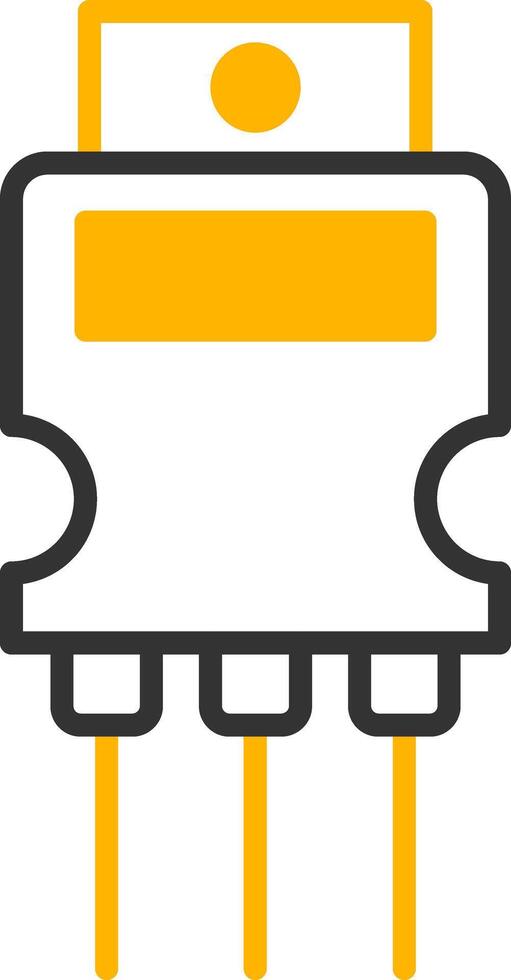 Small Signal Transistor Line Two Color vector