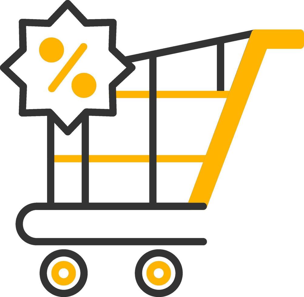 Discount Banner Flash Graphic Line Two Color vector