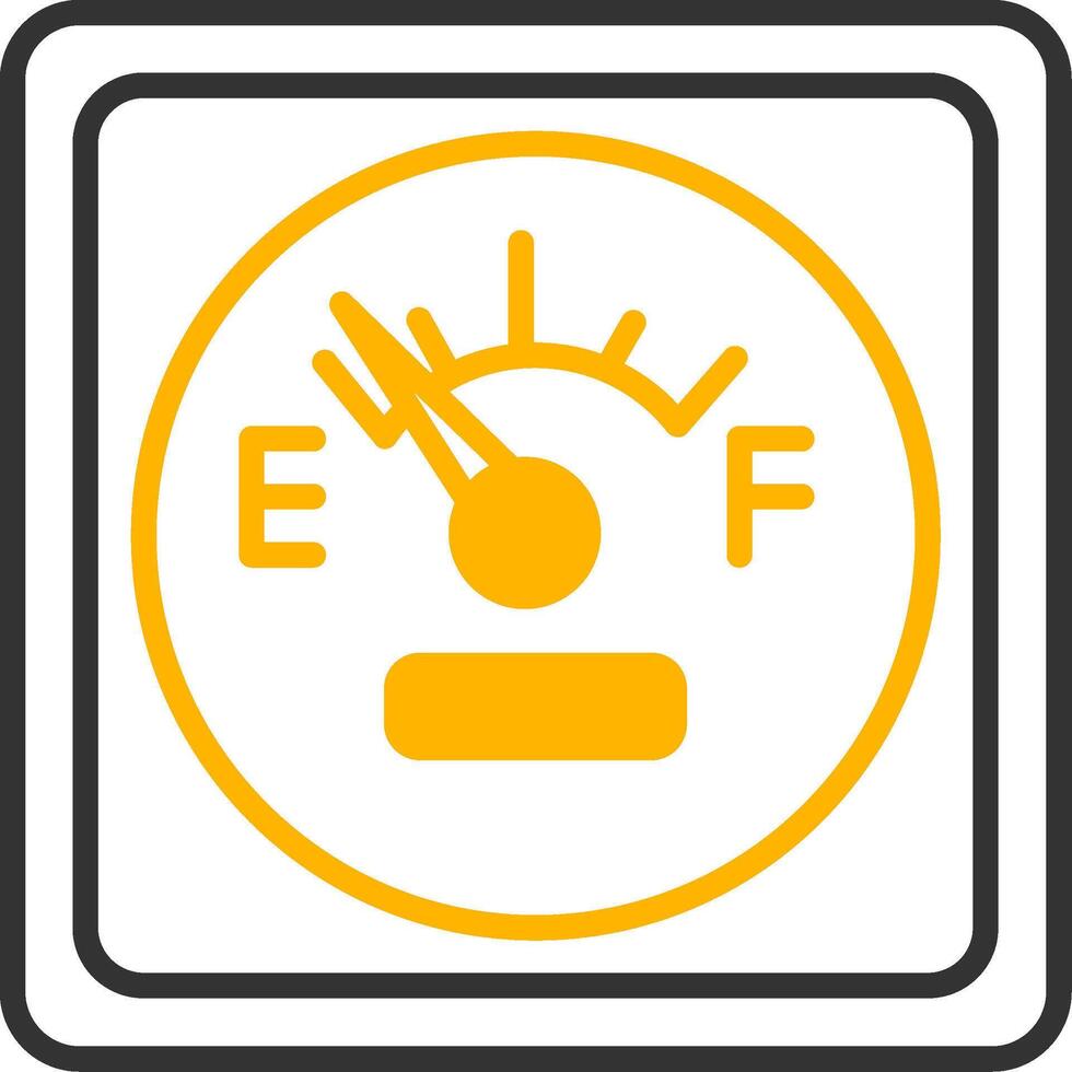 Fuel Level Gauge Icon Line Two Color vector