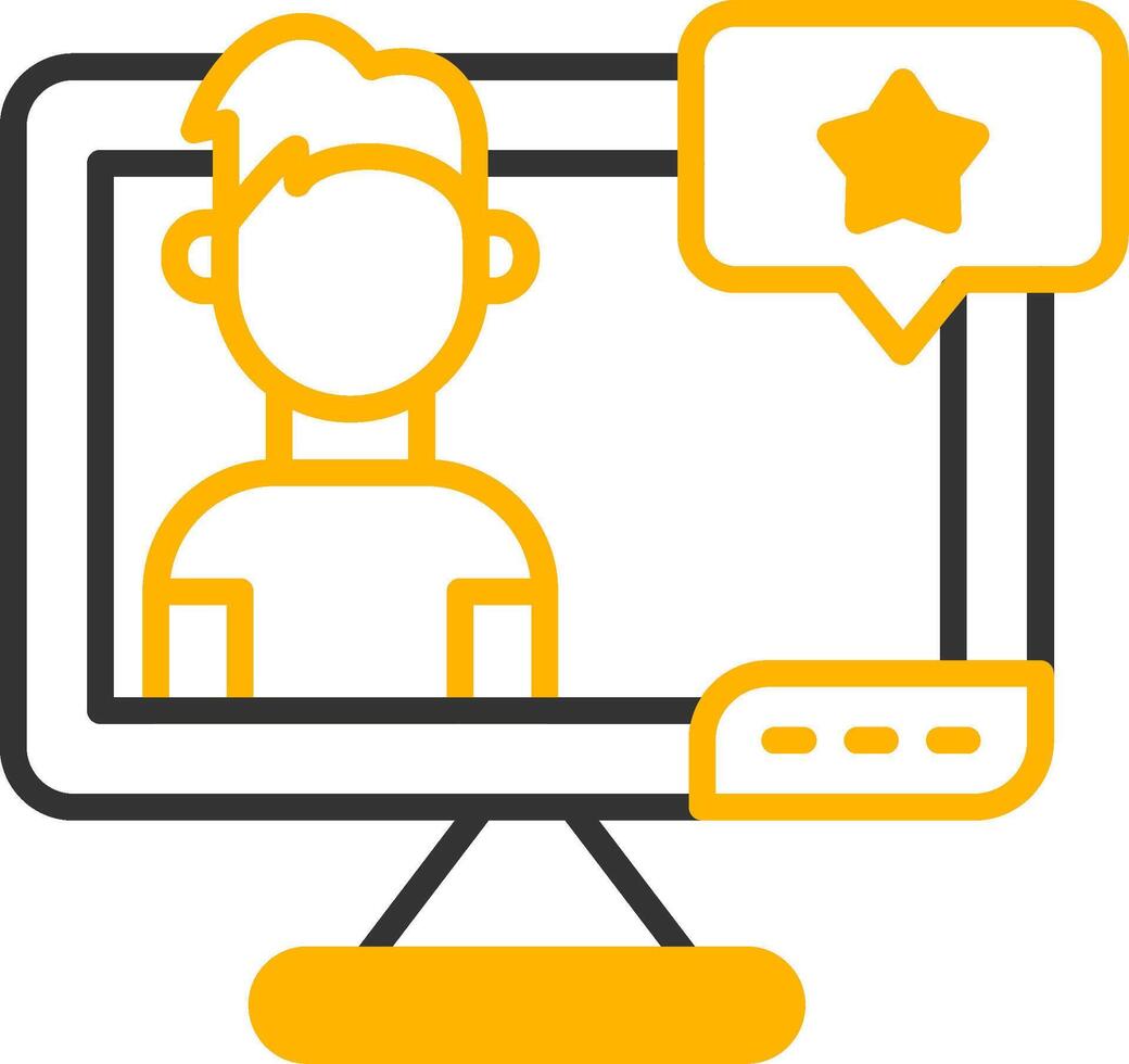 Average Freelancer Service Rating Line Two Color vector