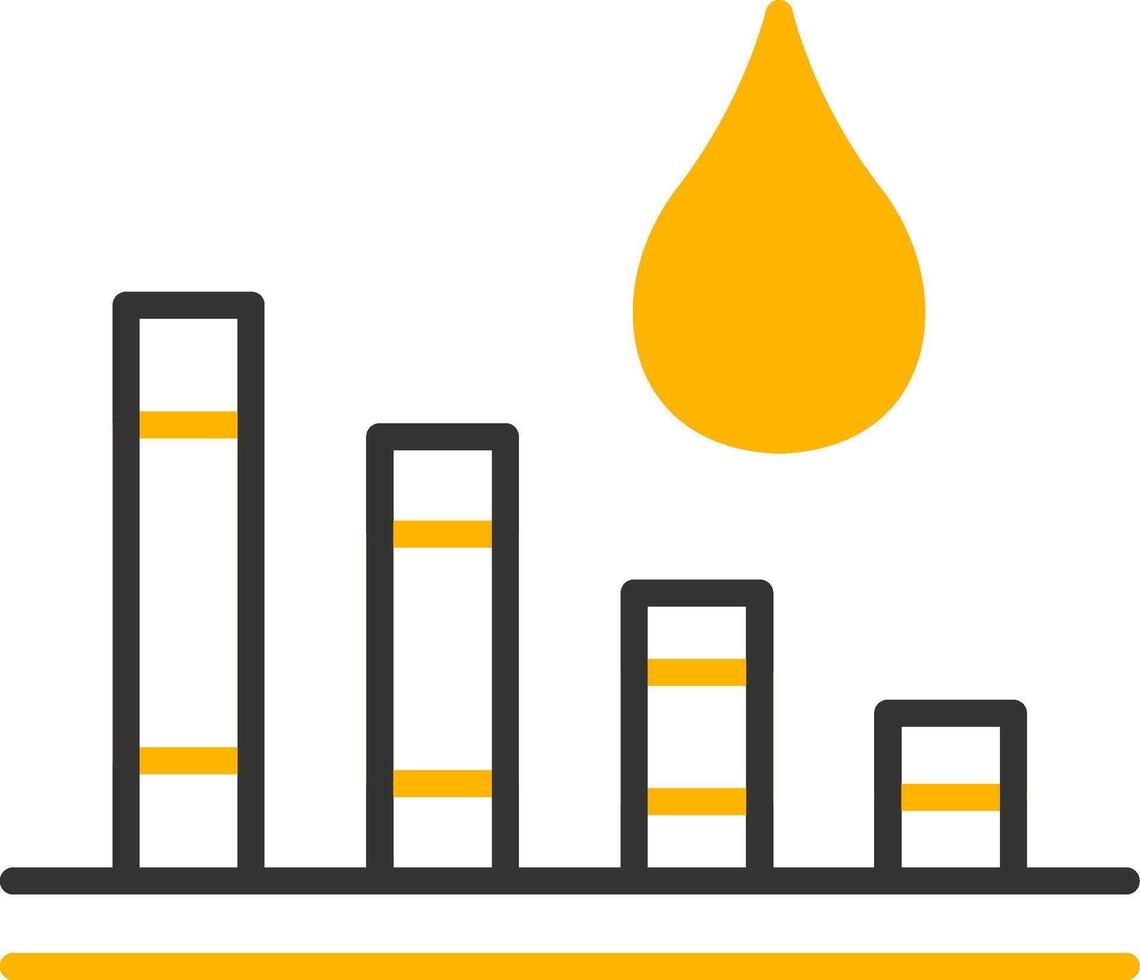 Real Time Water Data Analytics Line Two Color vector