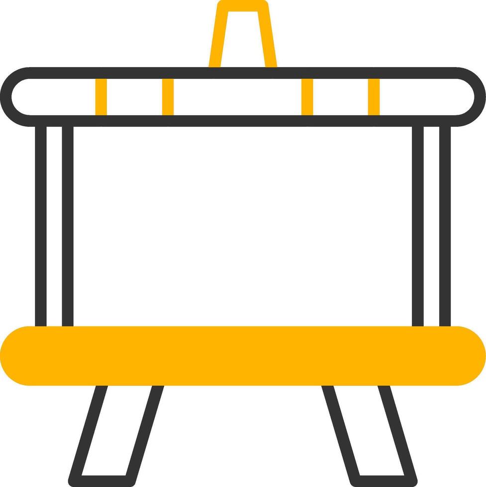Magnetic Whiteboard Panel Line Two Color vector