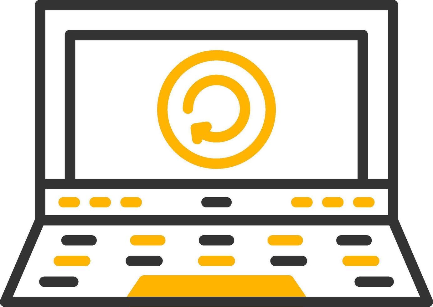 Real Time Data Refresh Option Line Two Color vector