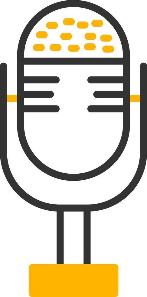 Studio Quality Streaming Microphone Line Two Color vector