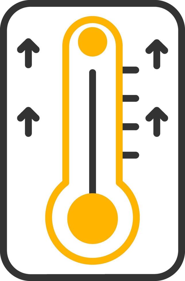 Engine Temperature Gauge Line Two Color vector