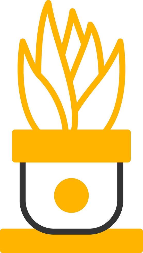 Decorative Office Plant Line Two Color vector