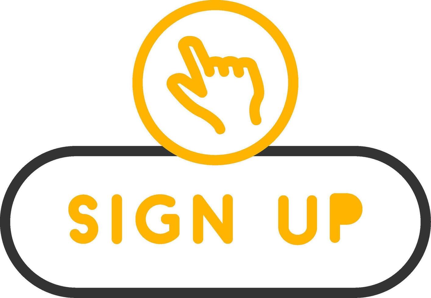 Sign Up Form Button Line Two Color vector