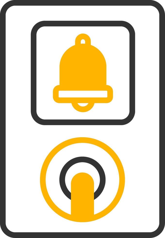 Platform Emergency Intercom Panel Line Two Color vector