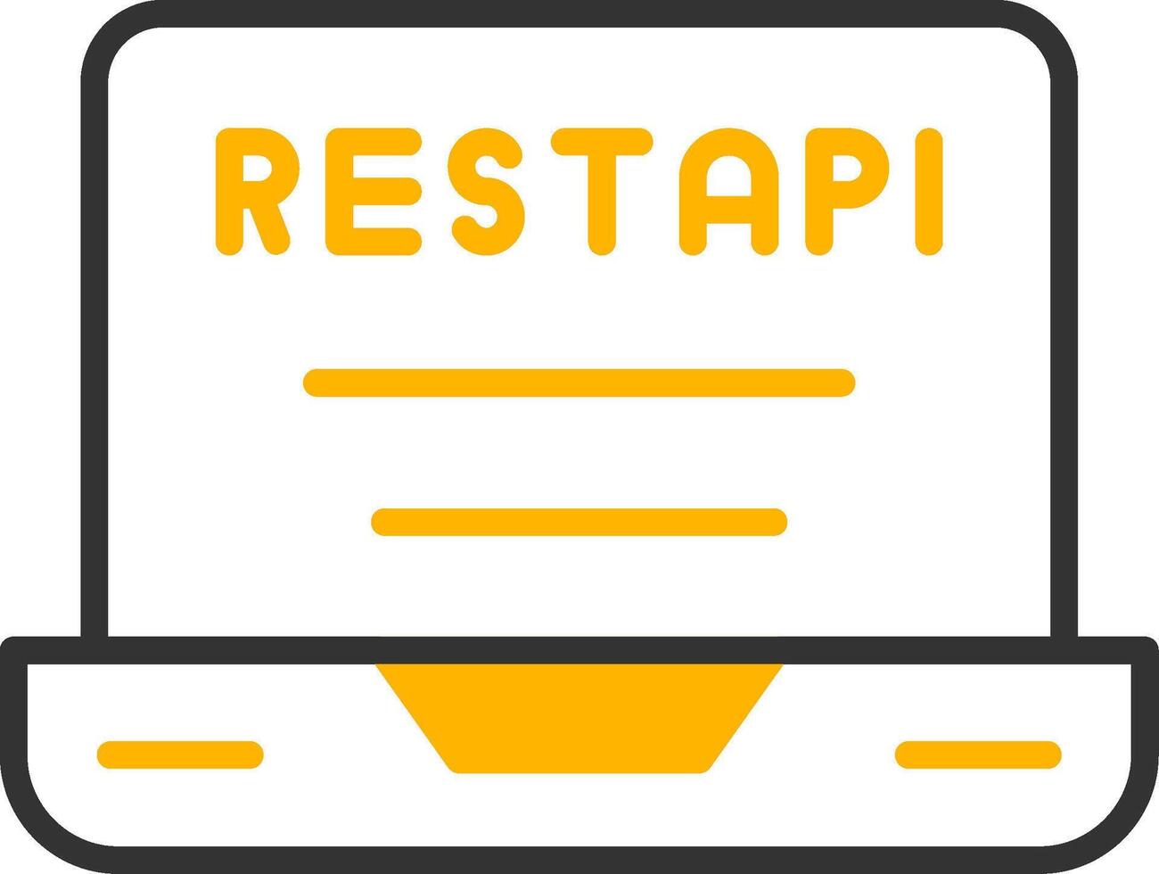 REST API Endpoint Symbol Line Two Color vector